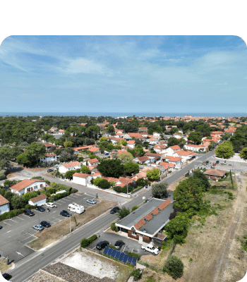 La clinique vétérinaire des Dunes à Soulac-sur-Mer, vue du ciel